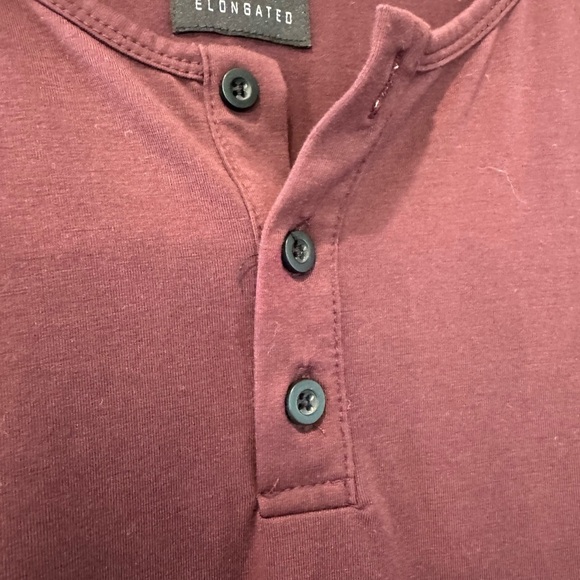 Cuts Clothing Pyca Pro Long Sleeve Henley Elongated Maroon Pullover / xlarge - Picture 5 of 10